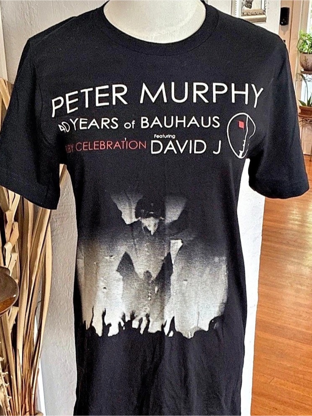 RARE Peter Murphy 40 Years of Bauhaus Graphic Tour Tee Black Small Like New